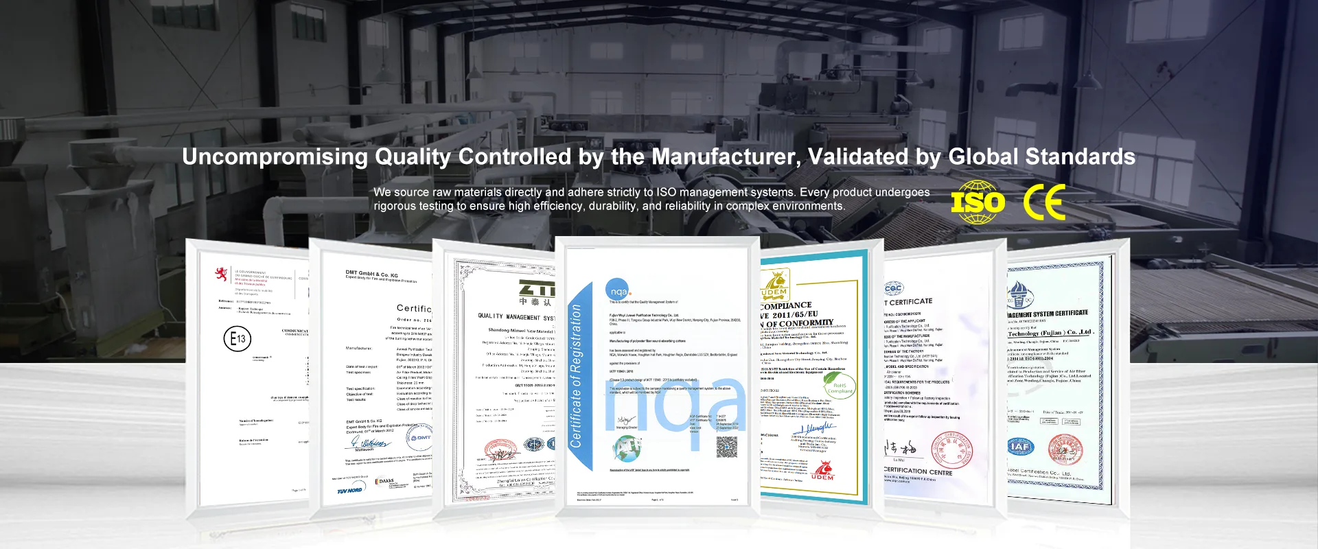 Iso Ce Certified Air Filter Factory Quality Control 1