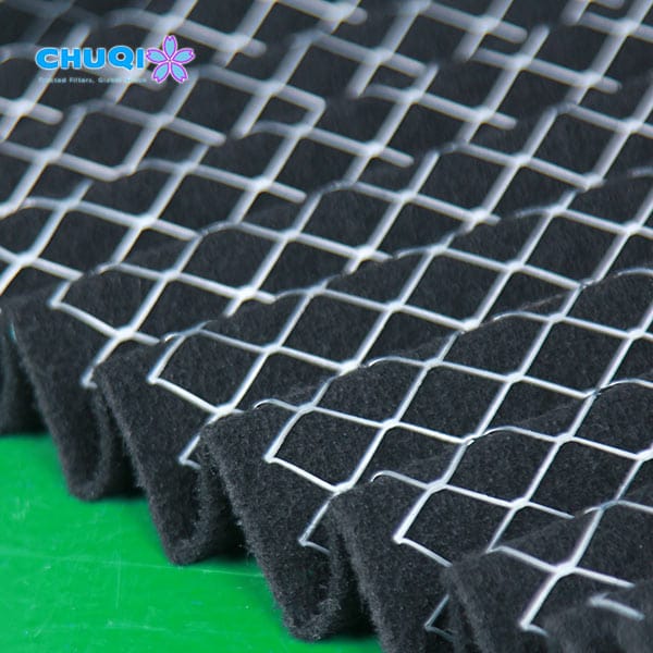 low resistance air filter media wire mesh stabilized