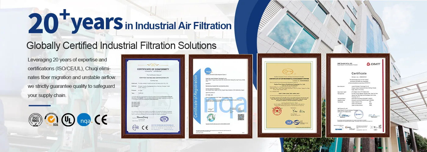 air filter media manufacturer chuqi factory certifications